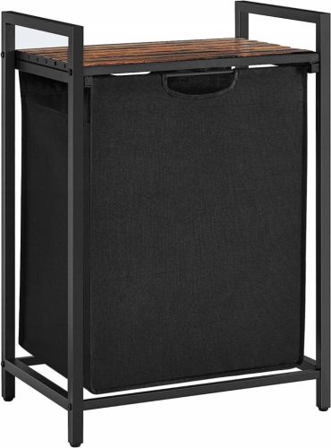 Laundry baskets and containers Zanzara laundry basket 65l, black, brown and beige tones