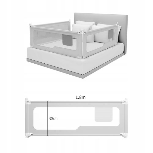  Bed rail protective cover with lock for children, 180 cm