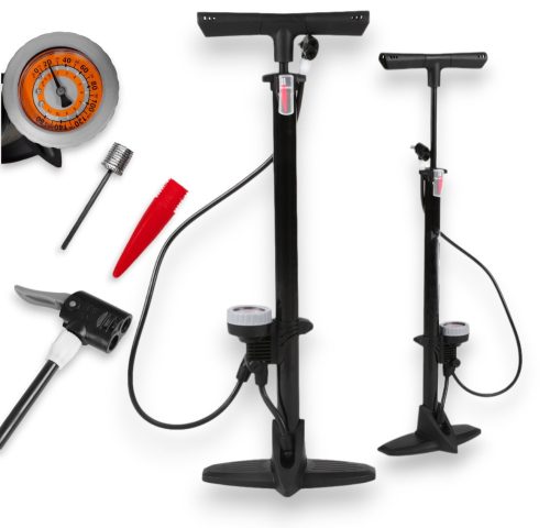  Lewer floor pump. Workshop and bicycle pump, black