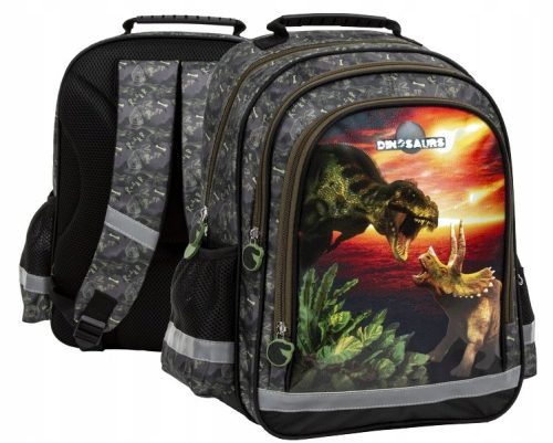 Durable Dinosaur-themed Backpack for Boys with A4 Capacity and Multiple Compartments