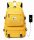 Yellow School/Youth Backpack with USB Port and Laptop Compartment