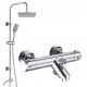 Termo series chrome bath and shower faucet + Kuchinox Limo exposed shower set