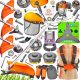 Trimmer, brush cutter and grass cutter DEMON RQ580 petrol brush cutter, STRIMMER + SET