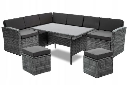 A set of garden and patio furniture Corciano Technorattan garden furniture set, 5-piece.