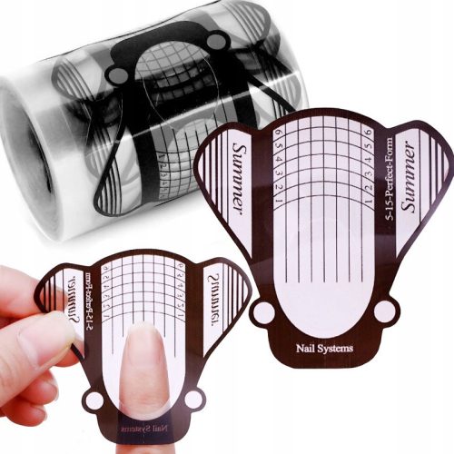  NAIL EXTENSION TEMPLATES TRANSPARENT BUTTERFLIES 100 pcs