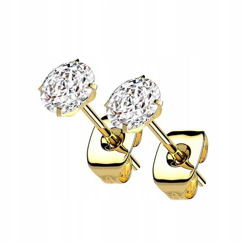  TYTAN BG Ear studs with crystal 4mm