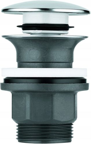  Grohe silver round click-clack plug with overflow