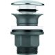  Grohe silver round click-clack plug with overflow