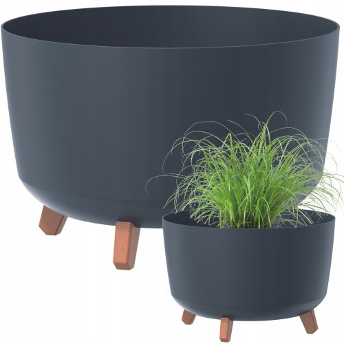  Flowerpot DTU24 38 cm x 38 x 19.5 cm diameter 38 cm plastic black