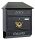Euro mailbox, with R&D magazine, black, 38x46 cm