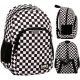  Backup School Backpack with Multiple Compartments, White, Black, Multicolor, 18 Years