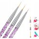  3 X THIN BRUSH BRUSHES FOR DECORATION HYBRID GEL