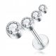  SILVER EAR HELIX TITANIUM LABRET EARRING 1.2/8