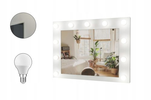 Bathroom mirror Manufaktura wall lighting rectangle 800 x 600 mm