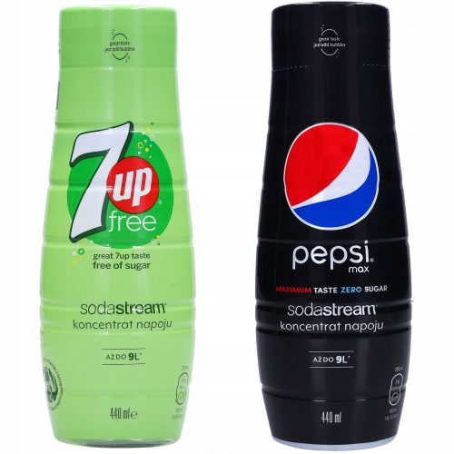  Sodastream 7up Syrups and Pepsi Max Concentrate 440 ml, 2 pieces