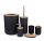 Set of 6-piece bathroom accessories, black