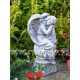  Garden figure of a dreaming angel on a pedestal