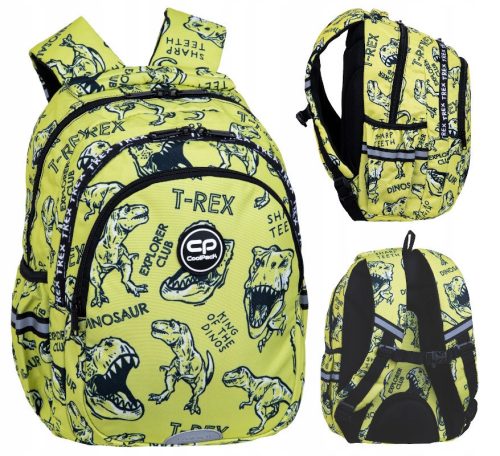  CoolPack Multi-Compartment School Backpack, Black, Green, Yellow and Gold, Multicolor 21 l