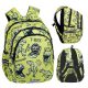  CoolPack Multi-Compartment School Backpack, Black, Green, Yellow and Gold, Multicolor 21 l