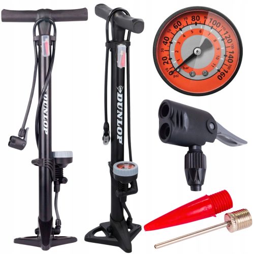  Dunlop car bicycle pump with pressure gauge