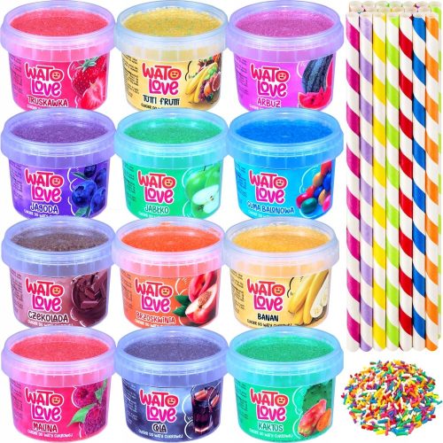  WatoLove Cotton Candy Maker 12 Colored Sugars for Cotton Candy WatoLove Multi-Colored 1 W