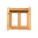 FIXED WOODEN WINDOW 80x70 DOUBLE-SIDED