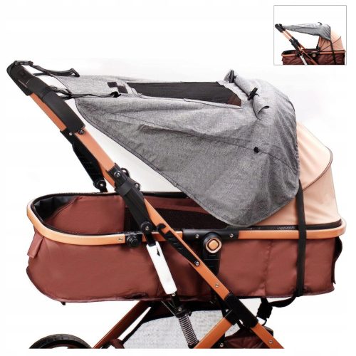  Umbrella for a stroller. Canopy for a stroller, 70 cm, grey