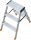 Krause Ladder 2.2 m Aluminium 1 x 3 up to 150 kg