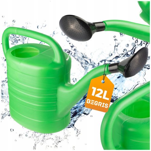  Begris watering can 12 l, plastic, green tones