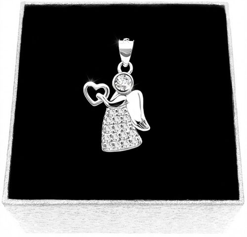  Angel pendant with heart, silver 925