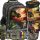  Derform Multi-Compartment School Backpack, White, Black, Reds, Oranges, Greens, Yellows and Golds, Multicolor, 18L