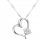  Necklace Silver 925 Dog Cat Paw Dog Cat Paw with White Zircons