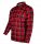 FLANNEL WORK SHIRT, LONG SLEEVE, RED, L