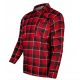 FLANNEL WORK SHIRT, LONG SLEEVE, RED, L