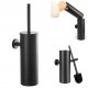 Toilet Brushes Hanging Toilet Brush, Matt Black, STAINLESS STEEL