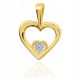  Gold Pendant HEART with ZIRCONS pr.585