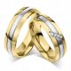  KO12 GOLD SILVER WEDDING RING 316L STEEL 1PC.