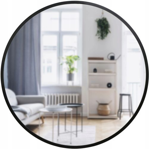 Bathroom mirror Gockowiak wall mirror, circle, metal frame, 600 x 600 mm