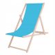  Springos DC0001 BLUE deck chair, blue and navy blue wood