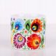  Folkstar flowerpot 11.5 cm x 11.5 x 13 cm diameter 11.5 cm ceramic multicolored