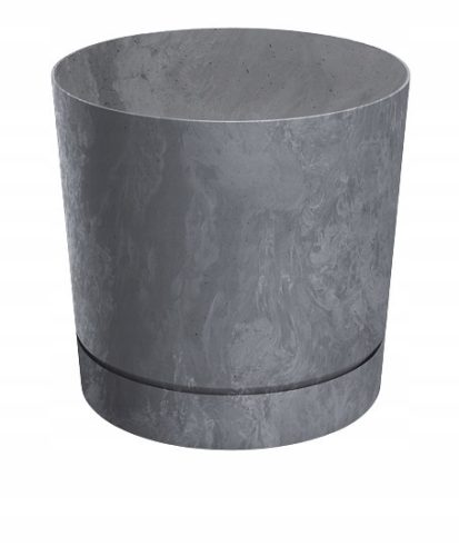  Prosperplast flowerpot, 24 cm x 24 x 23.1 cm, diameter 23.9 cm, plastic in grey and silver tones