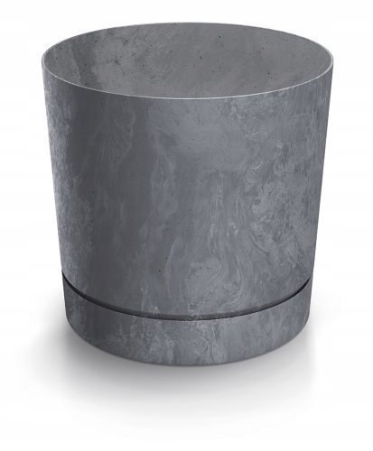  Prosperplast Tubo P plastic flowerpot in concrete look, 29.2 x 28.3 cm, Marengo