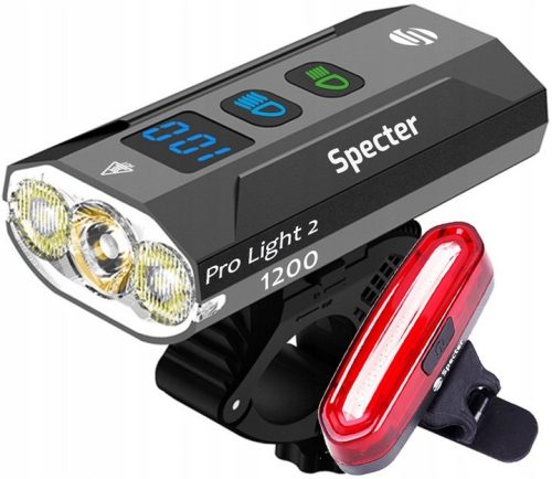  Spectre ProLight2 bicycle light 1200 lm USB + Spectre YQ-Y19 bicycle light 120 lm battery