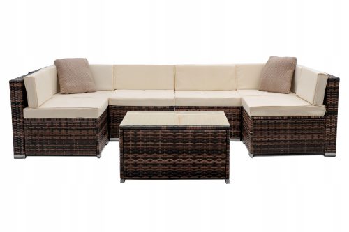 A set of garden and patio furniture Corciano Technorattan garden furniture set, 7 pieces.