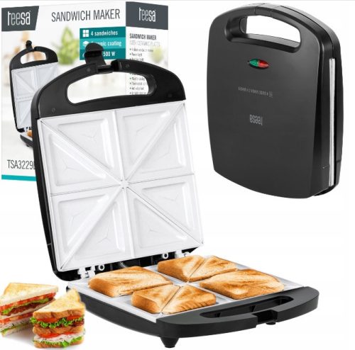  Teesa TSA3229B Toaster, black, 1500 W