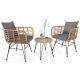  Di Volio Techno rattan garden furniture set Savio beige, 3 pieces.