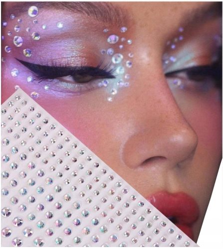  SELF-ADHESIVE RHINESTONES CRYSTALS FACE STICKERS