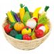  Wooden vegetables and fruits in basket Goki 21 pcs.