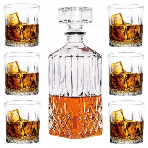 Jugs, carafes and milk jugs Glasmark 1002485 Whisky set, transparent, 2.35 l, 7 elements