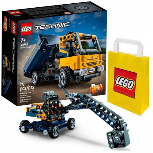  LEGO Technic Dump Truck 42147 + LEGO Paper Bag 6315786 yellow 24x8x18 cm